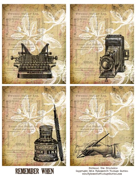 3 Best Images Of Printable Vintage Journaling Cards Free Printable