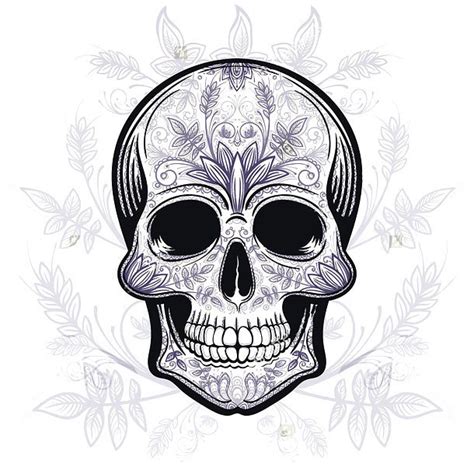 Blue Skull Tattoo Design