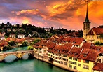 Sunset over Bern Switzerland - Image Abyss