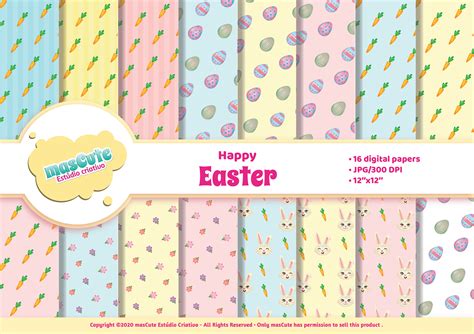 Easter Clipart Easter Bunny Digital Paper By Mascuteestudio