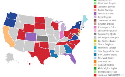 This Map Shows The Most Popular Nfl Team In Each States Tips180 Blog