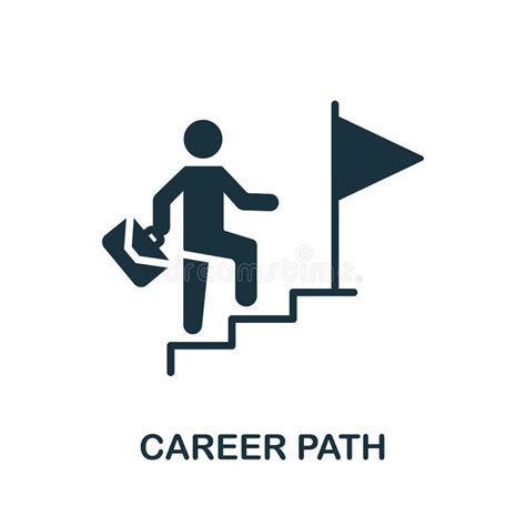 Career Path Icon Monochrome Sign From Corporate Development Collection
