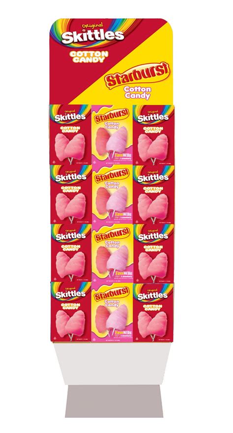 Taste Of Nature Skittles And Starburst Cotton Candy 31 Oz Shipper 48