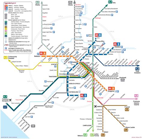 Map Of Rome Subway Underground And Tube Metropolitana Stations And Lines