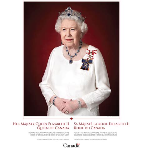 Official Canadian Portrait Of Her Majesty Queen Elizabeth Ii The