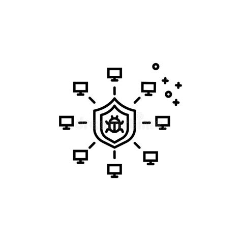 Network Protect Security Virus Icon Element Of Cyber Security Icon