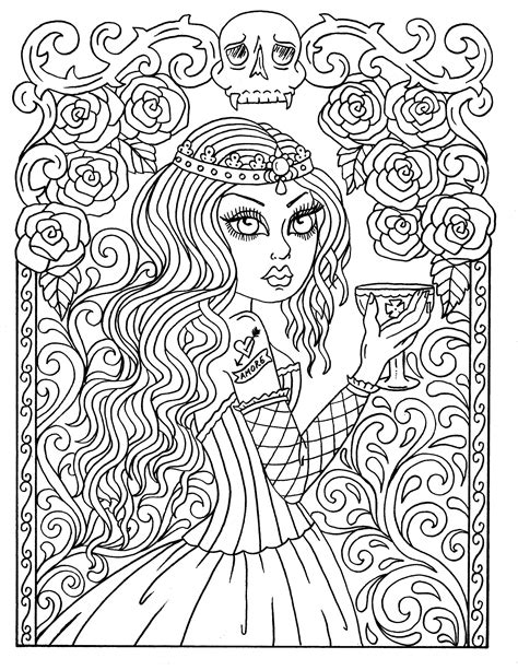 Gothic Creepy Coloring Pages Coloring Pages Ideas
