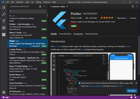 Install Flutter On Windows With Visual Studio Code