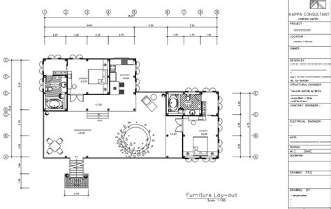 Furniture Layout Plan Of 2bhk House Drawing In Dwg Autocad File Cadbull
