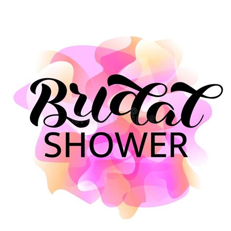 Bridal Shower Lettering Word For Banner Clothes Or Poster Vector
