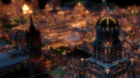 Imperial City At Night Animated Minecraft Cinematic Youtube