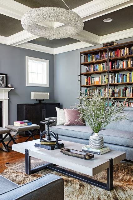 Soft Industrial Transitional Living Room Dc Metro By Haus