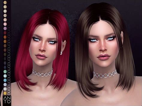 Pin By The Kings On The Sims 4 Hair Cc Sims Hair Bob Hairstyles