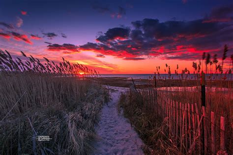 Tonights Supermundane Sunset At Eastham Massachusetts Beach Blog