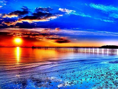 Amazing Sunrise The Beach Beach Sunset Wallpaper