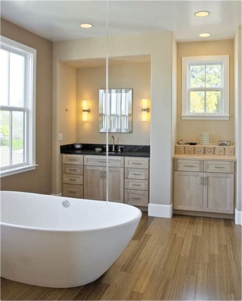 35 Master Bathrooms With Wood Floors Pictures Home Stratosphere From