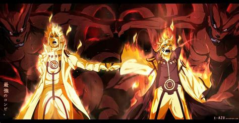 Naruto fond ecran fond d'écran pc fond animé fond ecran smartphone fond ecran animé. Minato et Naruto en mode Kyubi | Naruto minato, Naruto ...