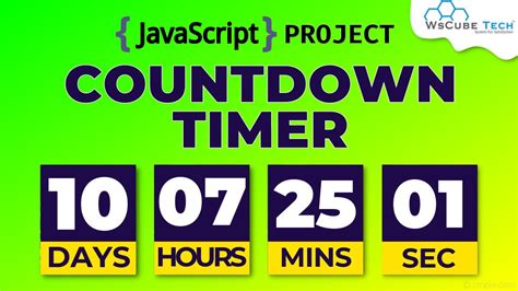 Build A Countdown Timer From Scratch JavaScript Project YouTube