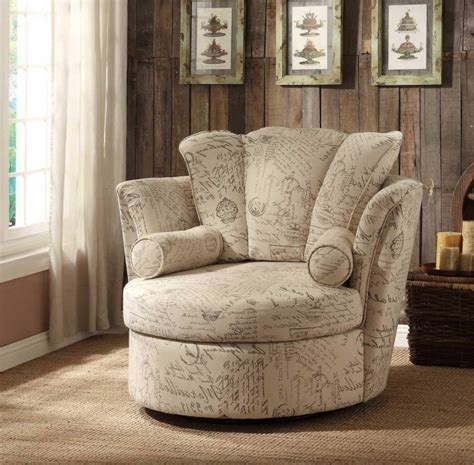 Comfortable Oversized Swivel Accent Chair Teak Furnitures Image 95 