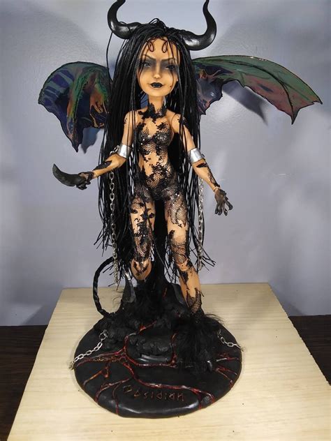 Obsidian Demon Ooak Custom Doll Repaint Etsy