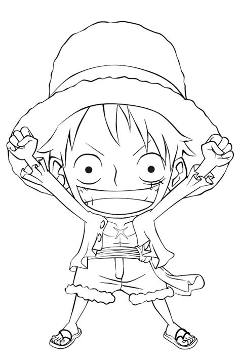 Luffy In One Piece 3 Coloring Page Anime Coloring Pag