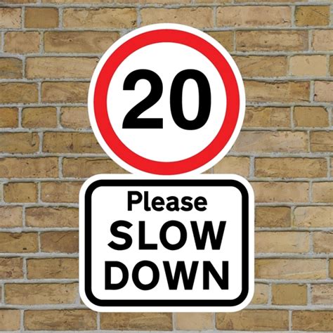 Jaf Graphics 20 Please Slow Down Sign