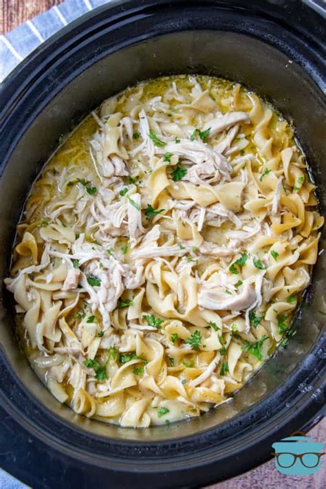 Crock Pot Chicken And Noodles Video The Country Cook