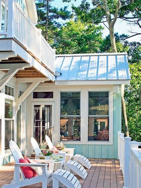 This White Deck Is Perfection Beachcottages House Exterior Cottage