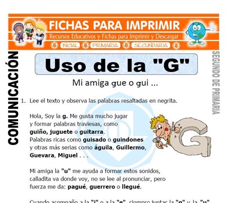 Palabras Con G Y J Primaria Palabras Español España