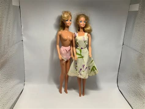 VINTAGE MATTEL Barbie Doll Twist Turn Blonde Hair Blue Eyes Knees Bend PicClick