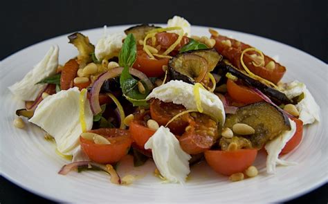 Tomato Eggplant And Bocconcini Salad The Culinary Chase