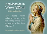 Santa María Destello Celestial: Natividad de la Santísima Virgen María