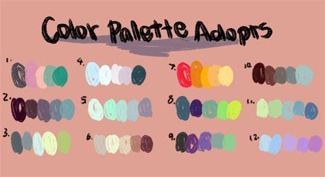 Color Palette Adopts Closed By Hourya321 On Deviantart
