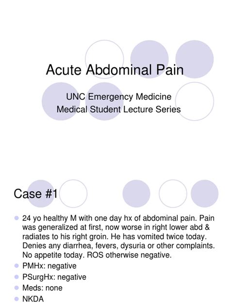Acute Abdominal Pain Ms Lecture Digestive Diseases Rtt