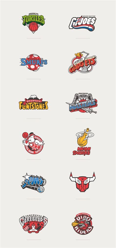 The Logos For Different Sports Teams Are Shown In This Graphic File