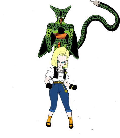 Imperfect Cell Absorbs Android 18 Sketch 3 By Bartz45 On Deviantart