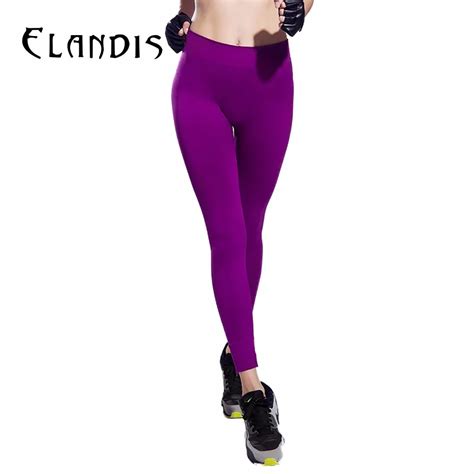 Flandis Purple Sexy Yoga Pants Women High Waist Joggers Running Gym