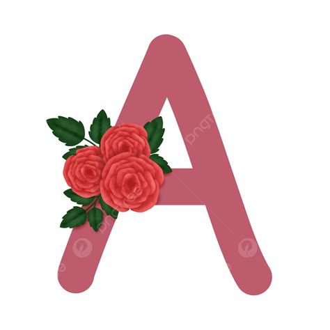 Una Carta Con Rosa Png Una Carta Alfabeto Una Con Flor Png Y Psd