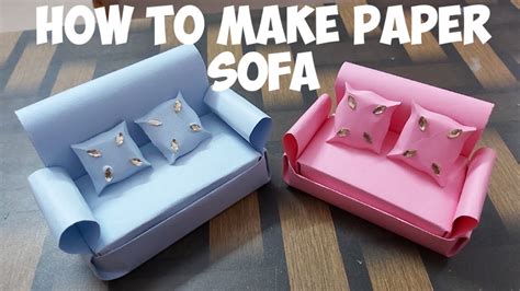 How To Make Paper Sofa Step By Step Tutorial Paper Craft Origami