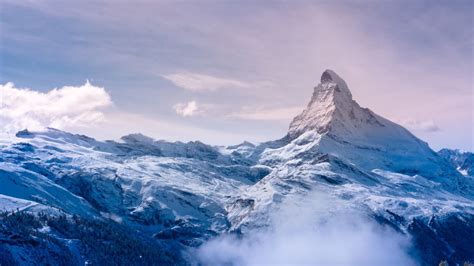 Matterhorn Wallpaper 4k Switzerland Italy Snow Covered Fog