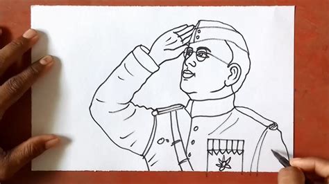 Netaji Subhas Chandra Bose Drawing Easy How To Draw Subhas Chandra Bose Portrait Youtube