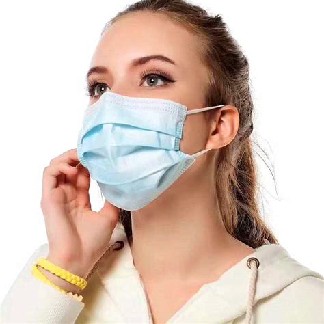 Breathable Earloop Face Mask Blue Surgical Mask Dustproof Eco Friendly