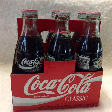 Super Bowl Xxx 30 Six Pack Coke Coca Cola Glass Bottles Full Etsy