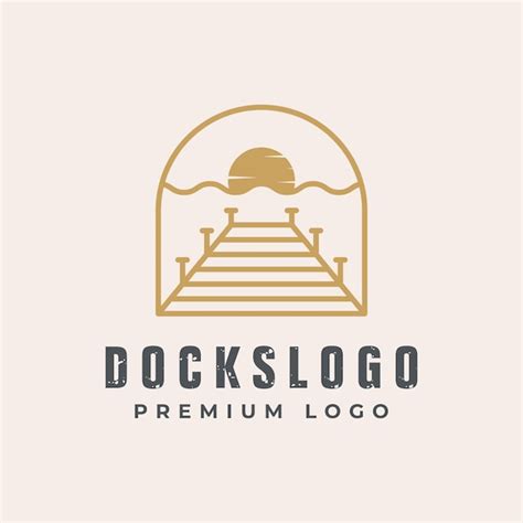 Premium Vector Boat Hoists Piers Lift And Docks Logo Design Template