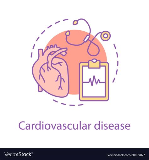 Cardiovascular Disease Concept Icon Royalty Free Vector