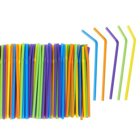 Kroger Ct Flexible Plastic Bendy Drinking Straws Multiple Colors