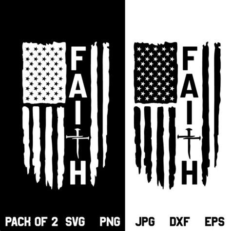 Faith Us Flag Cross Svg Faith Us Flag Svg Faith Us Flag Cross Svg