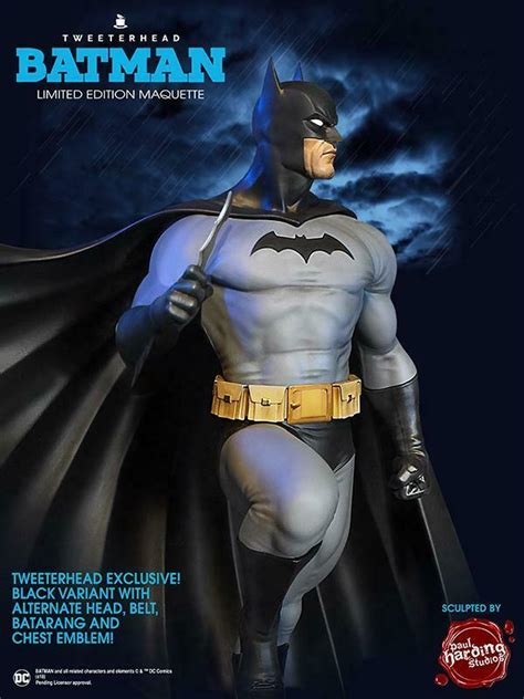 batman super powers black variant maquette collectors row inc