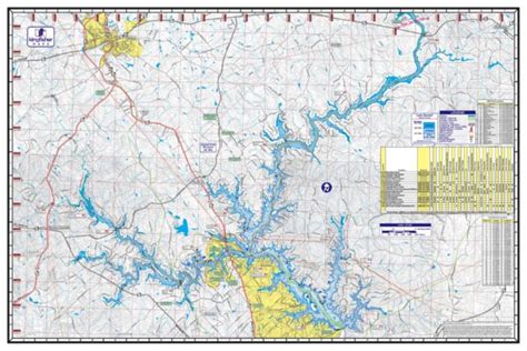 Lakes Oconee And Sinclair Waterproof Map 317 Kingfisher Maps Inc