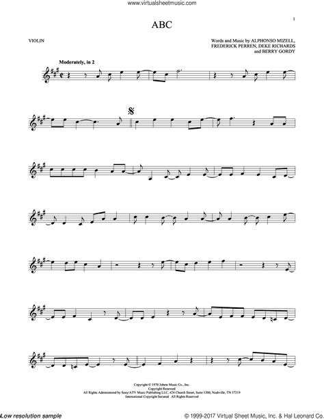 Abc Sheet Music For Violin Solo Pdf Interactive